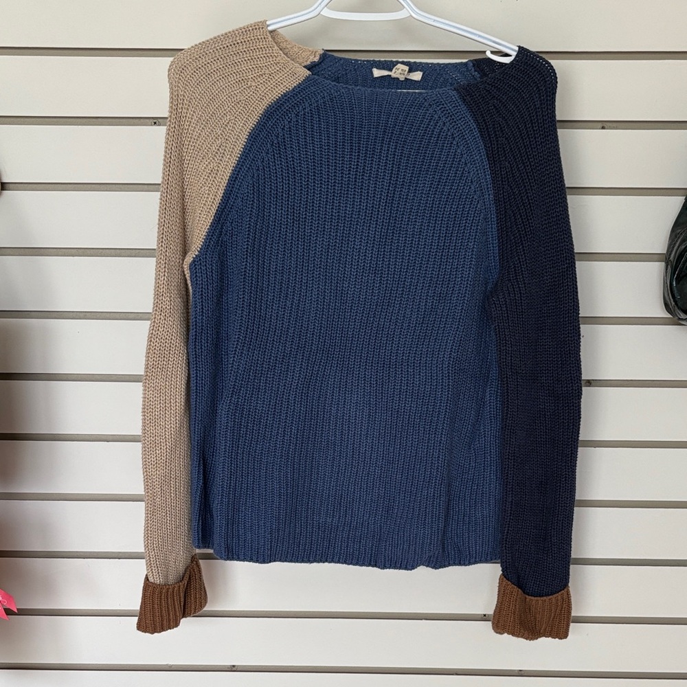 White Stuff Color Block Knit Sweater UK 8